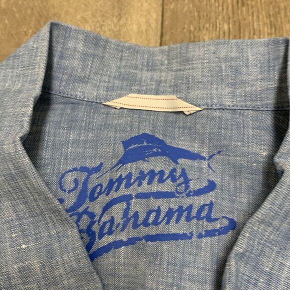 Tommy Bahama 100% Linen Relax Button Down Shortsleeve Shirt “Like New”‎ - Picture 4 of 6